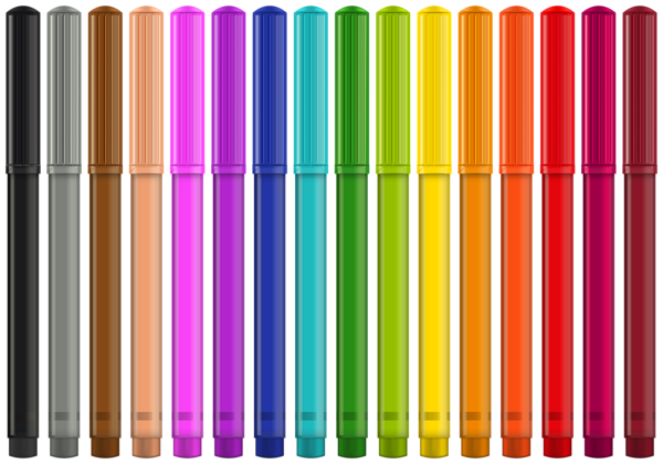 This png image - Felt Tip Pens Set PNG Clipart, is available for free download