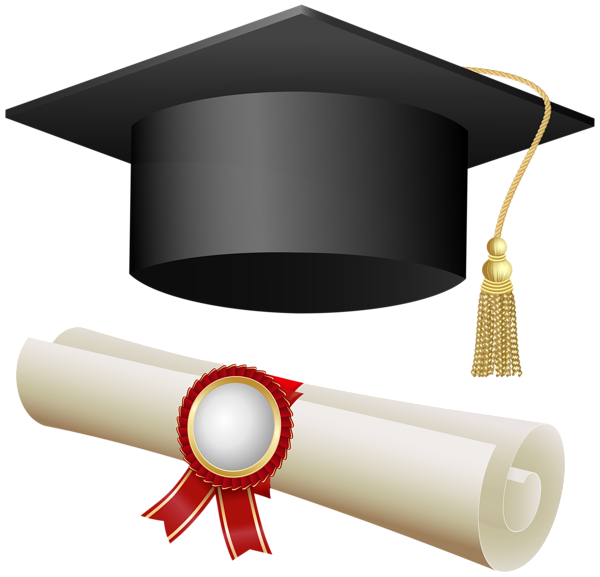 This png image - Graduation Cap and Diploma, is available for free download