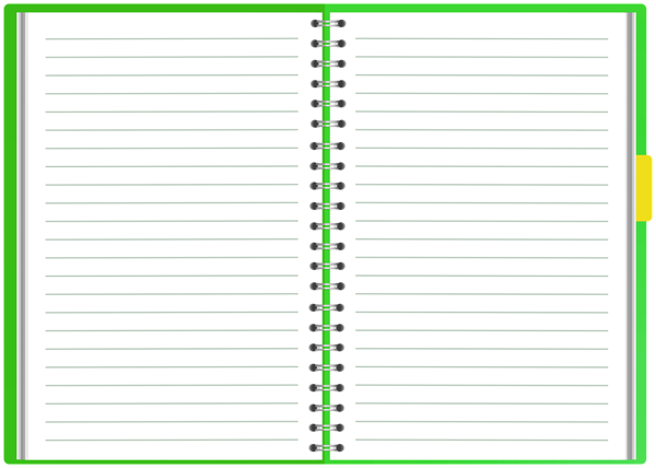 This png image - Green Open Notebook PNG Clipart, is available for free download