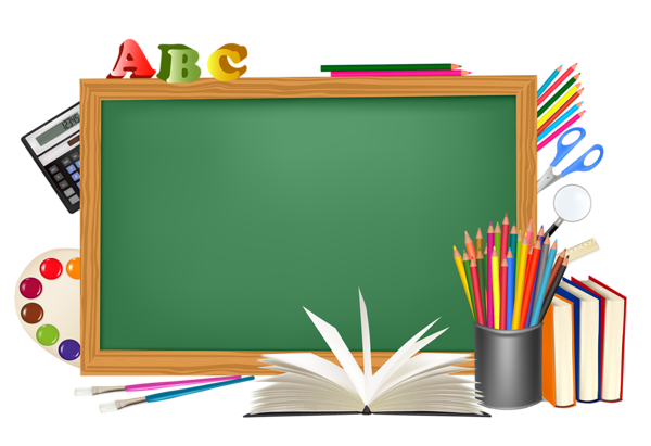 This png image - Green School Board and Decors PNG Picture, is available for free download
