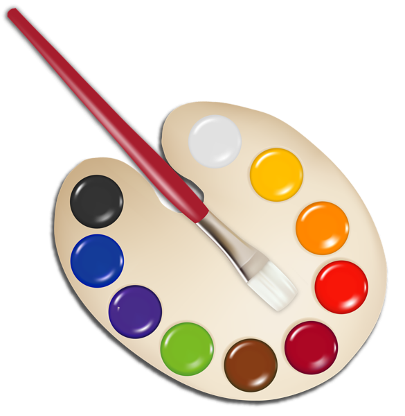 Palette With Paint Brush PNG Image Gallery Yopriceville High   Palette With Paint Brush PNG Image 