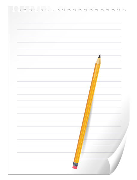 This png image - Pencil and Notebook Paper PNG Clipart Picture, is available for free download