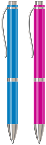 This png image - Pink and Blue Pen PNG Clipart, is available for free download