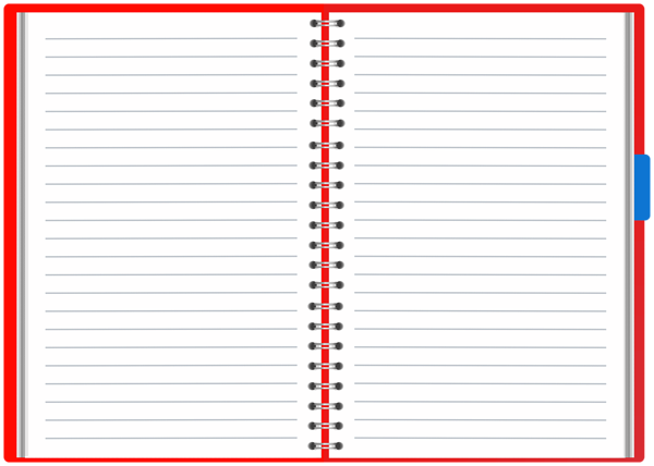 This png image - Red Open Notebook PNG Clipart, is available for free download