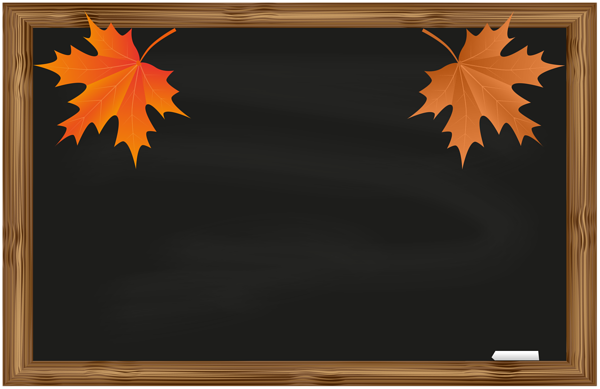 This png image - School Board with Autumn Leaves PNG Clip Art, is available for free download