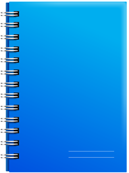 This png image - Spiral Notebook Blue PNG Clip Art Image, is available for free download