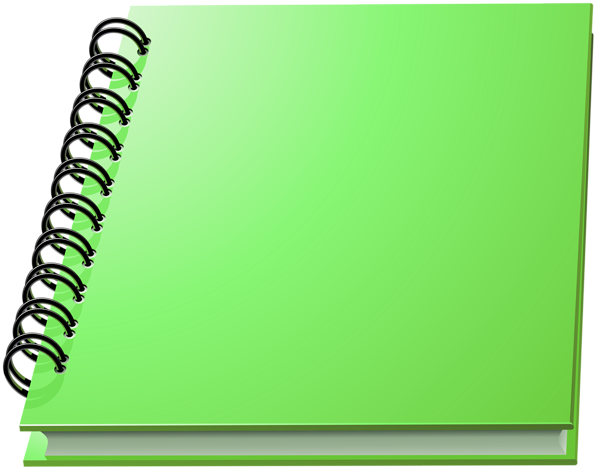 This png image - Spiral Notebook Green PNG Clip Art Image, is available for free download