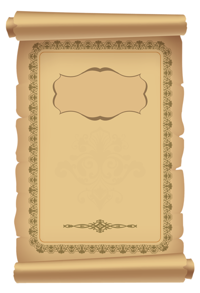 This png image - Decorative Scrolled Old Paper PNG Clipart Image, is available for free download