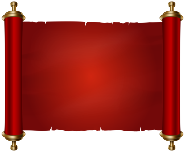 This png image - Red Scrolled Paper PNG Clipart, is available for free download