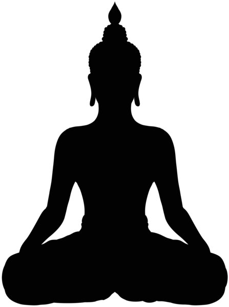 This png image - Buddha Silhouette PNG Clipart, is available for free download