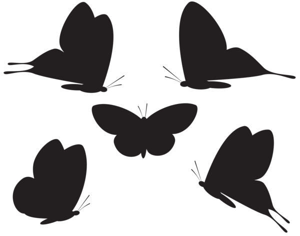 This png image - Butterflies Silhouettes PNG Clipart, is available for free download