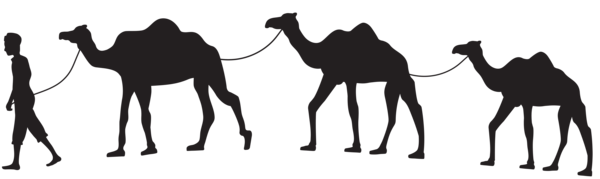 This png image - Camel Caravan Silhouette PNG Clip Art, is available for free download