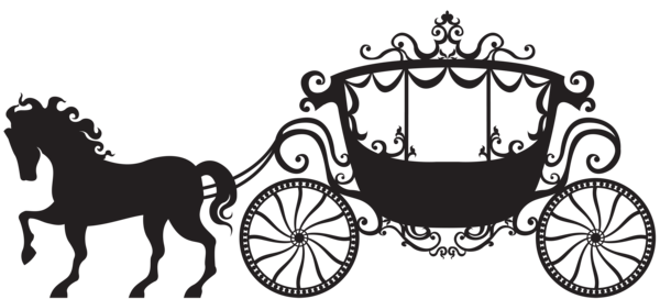 This png image - Carriage Silhouette PNG Clip Art Image, is available for free download