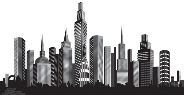 This png image - Cityscape Silhouette PNG Clip Art Image, is available for free download