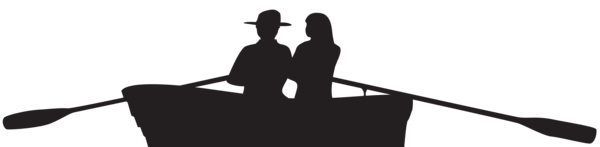 This png image - Couple on Boat Silhouette PNG Clip Art Image, is available for free download