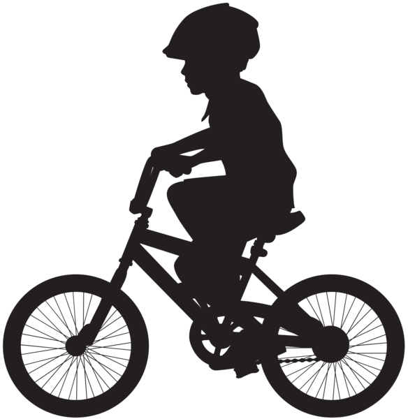 This png image - Cycling Boy Silhouette PNG Clip Art Image, is available for free download