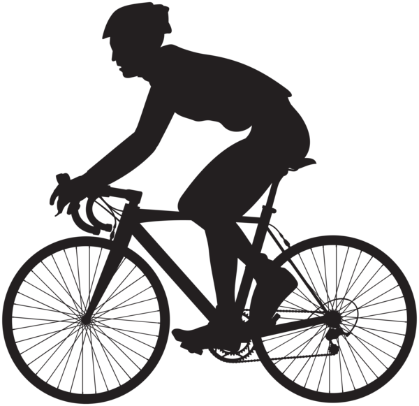 This png image - Cyclist Silhouette PNG Clip Art Image, is available for free download