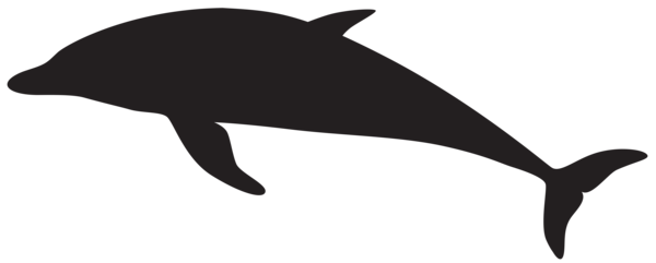 Dolphin Silhouette PNG Clip Art Image | Gallery Yopriceville - High