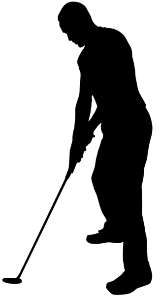 Golf Player Silhouette...