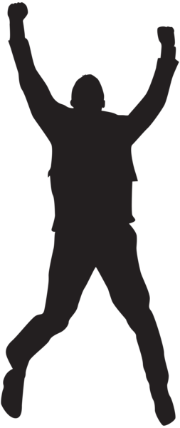 Jumping Happy Man Silhouette PNG Clip Art Image | Gallery Yopriceville