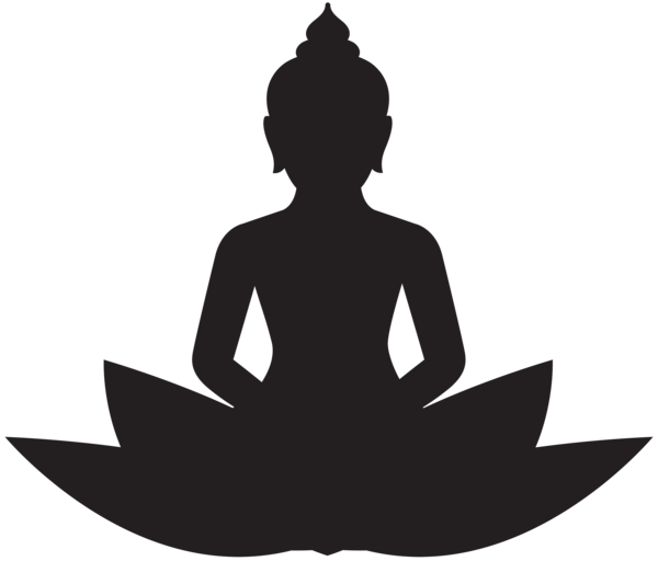 Meditating Buddha Silhouette PNG Clip Art | Gallery Yopriceville - High