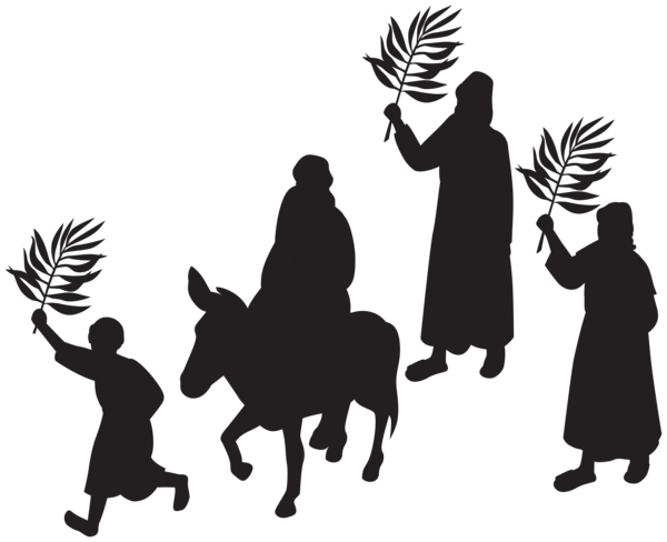 This png image - Palm Sunday Silhouettes Clipart Image, is available for fr...