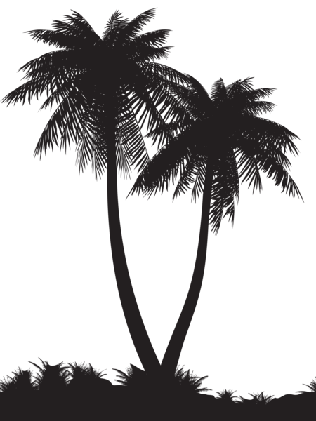 This png image - Palm Trees Silhouette Clip Art PNG Image, is available for free download