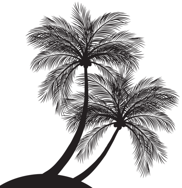 This png image - Palms Silhouette Clip Art Image, is available for free download