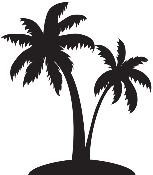 This png image - Palms Silhouette Transparent Clip Art Image, is available for free download