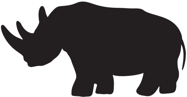 This png image - Rhino Silhouette PNG Clipart, is available for free download