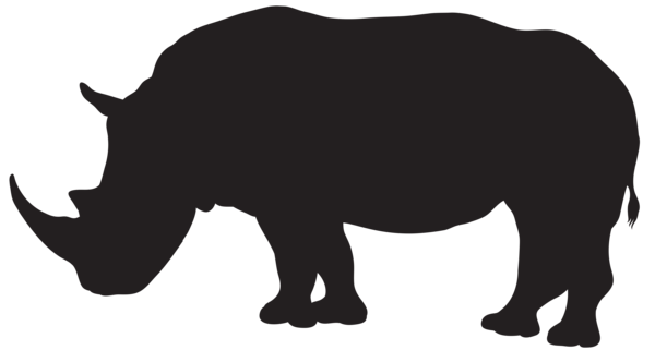 This png image - Rhino Silhouette PNG Transparent Clip Art Image, is available for free download