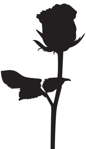 This png image - Rose Silhouette PNG Transparent Clip Art Image, is available for free download
