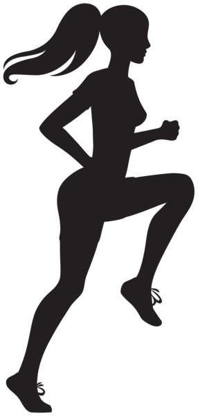 Running Woman Silhouette Transparent Image | Gallery Yopriceville