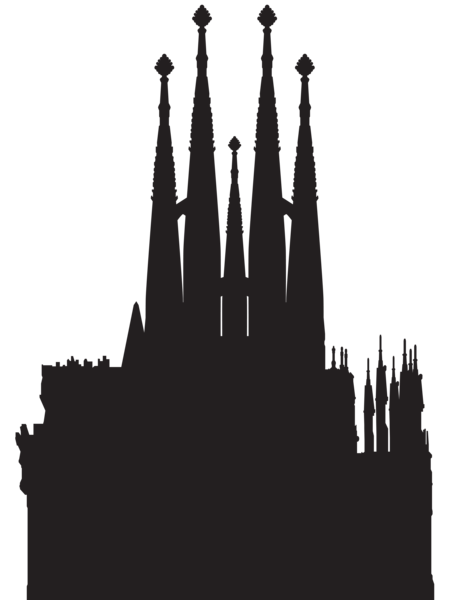 This png image - Sagrada Familia Silhouette PNG Clip Art, is available for free download