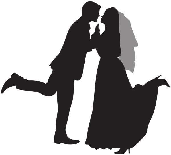 This png image - Silhouette Wedding Couple PNG Clip Art, is available for free download