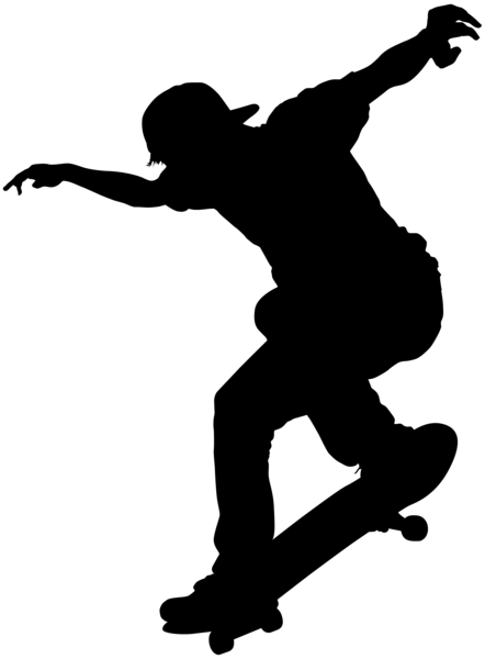 This png image - Skater Boy Silhouette PNG Clip Art Image, is available for free download