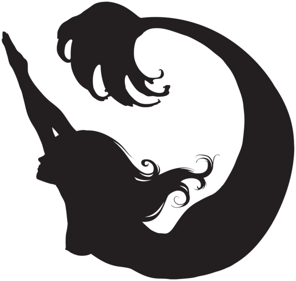This png image - Swimming Mermaid Silhouette PNG Clip Art, is available for free download