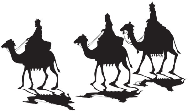 This png image - Three Kings Silhouette PNG Clip Art, is available for free download
