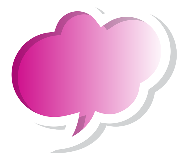 This png image - Bubble Speech Cloud Pink PNG Clip Art Image, is available for free download