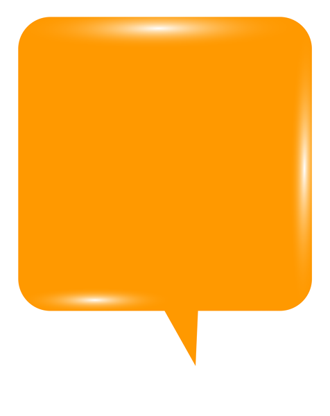 This png image - Bubble Speech Orange PNG Clip Art Image, is available for free download