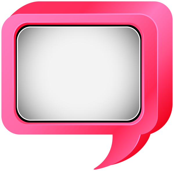 This png image - Bubble Speech Pink PNG Clip Art, is available for free download