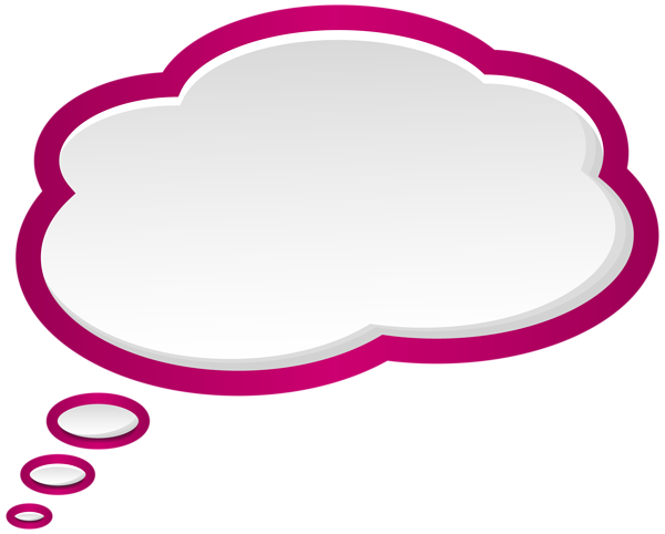 This png image - Bubble Speech Pink White PNG Clip Art Image, is available for free download