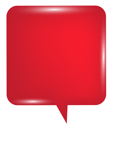 This png image - Bubble Speech Red PNG Clip Art Image, is available for free download
