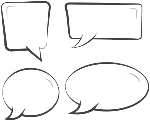 This png image - Comics Speech Bubble Set PNG Clipart, is available for free download