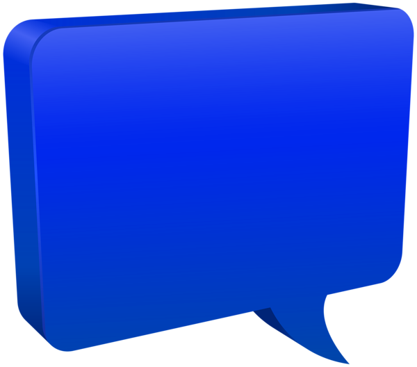 This png image - Speech Bubble Blue PNG Clip Art Image, is available for free download