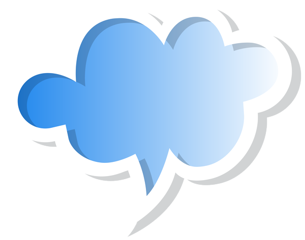 This png image - Speech Bubble Cloud Blue PNG Clip Art Image, is available for free download