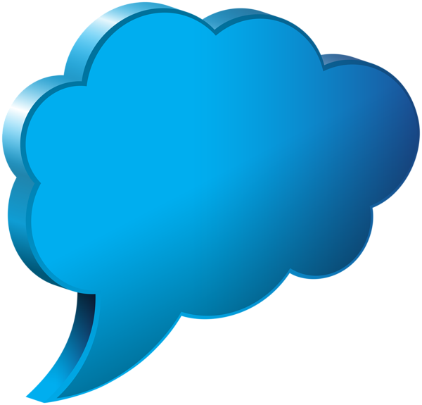 This png image - Speech Bubble Cloud Blue Transparent PNG Image, is available for free download