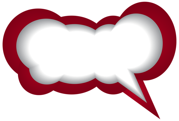 This png image - Speech Bubble Red White PNG Clip Art Image, is available for free download