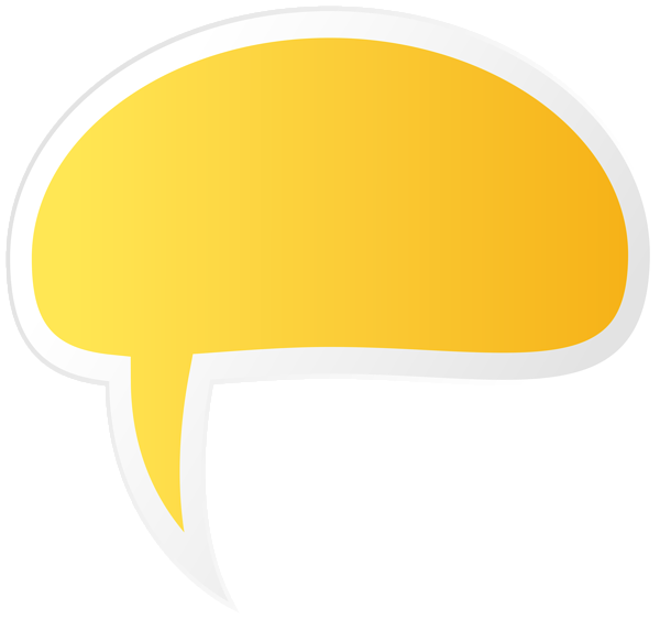 This png image - Yellow Speech Bubble PNG Clipart, is available for free download