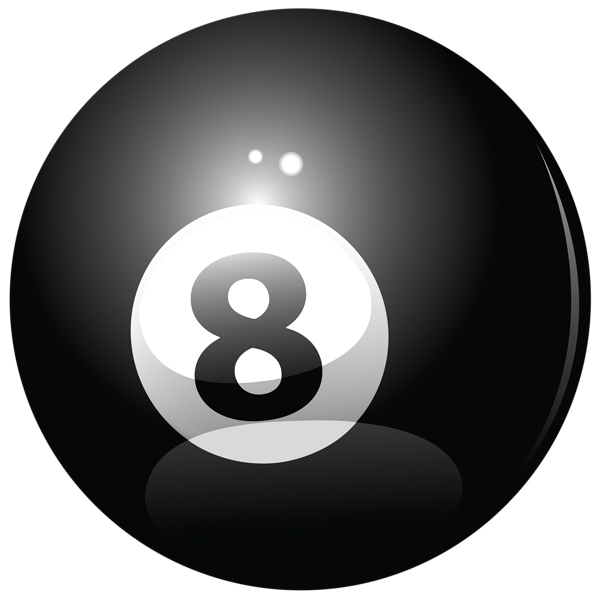 This png image - Black Billiard Ball Eight PNG Vector Clipart, is available for free download